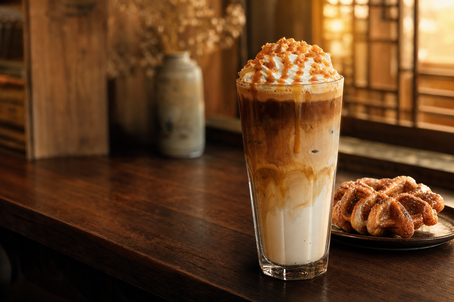 Seasonal special drink with creative presentation